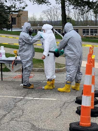 Image of the Sussex County HAZMAT team assisting in the COVID-19 Pandemic