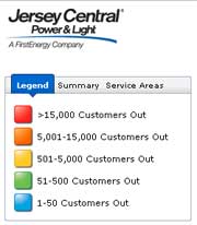 Jersey Central Power and Light Power Outages
