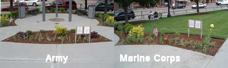 Veterans Memorial Gardens Army and Marines